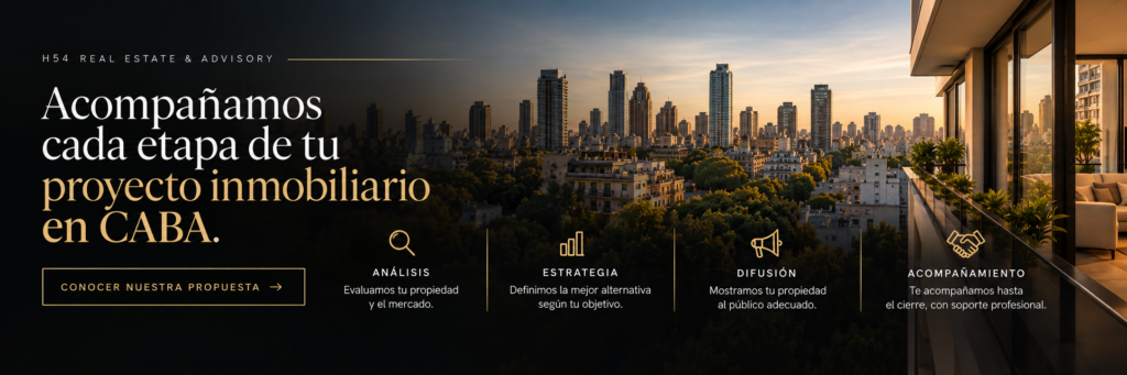 Servicios inmobiliarios en CABA: análisis, estrategia, difusión y acompañamiento de H54